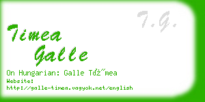 timea galle business card